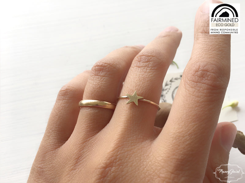 Anello "Tra le Stelle", anello fatto a mano, anello etico, anello ecologico Fairmined