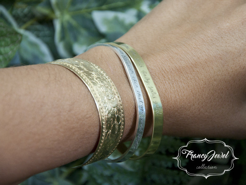 Bracciale inciso, bracciale personalizzato, bracciale dorato, made in Italy, bracciale in ottone naturale, gioielli artigianali, idea regalo