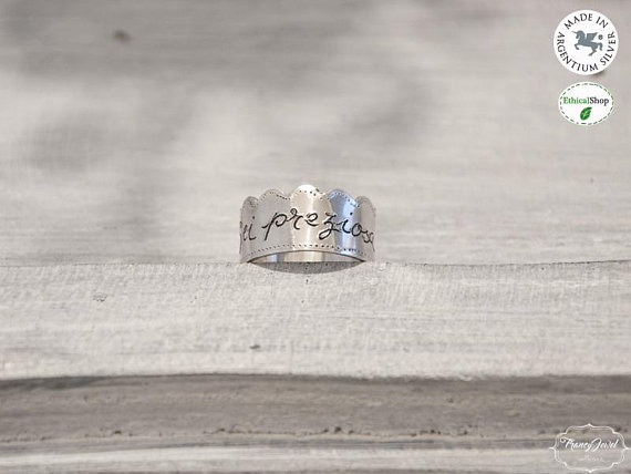 Anello incisione personalizzata, anello in Argentium, anello argento, fatto a mano, gioielli etici, regali per lei, gioielli artigianali
