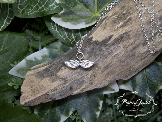 Collana Ali Angelo Collana Cuore In Oro Rosa Con Ali - Regalo Donna Per San Valentino Gioielli Regalo Donna San Valentino - Foto 10