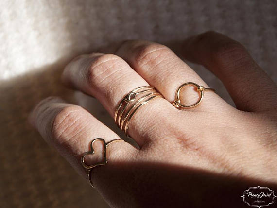 Anello nodo, oro Ecologico Fairmined, anelli infinito, anelli sovrapponibili, anelli oro, made in Italy, fatto a mano, gioielli boho, etici