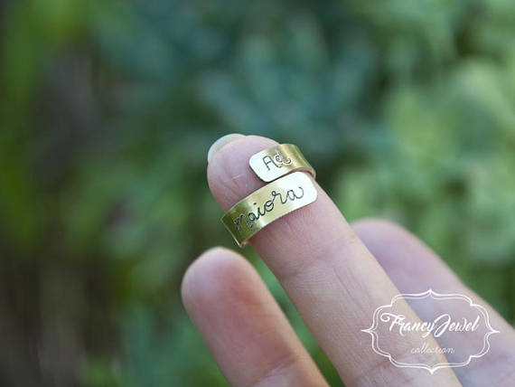 Anello con incisione, ad maiora, incisione personalizzata, anello ottone, nichel free, made in Italy, anello oro, fatto a mano, su misura