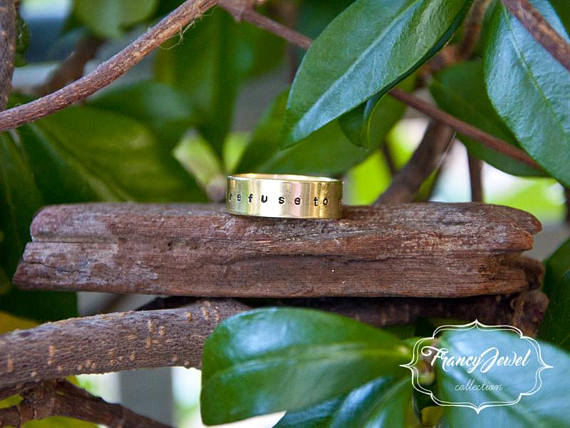 Anello con incisione incisione personalizzata anello a fascia