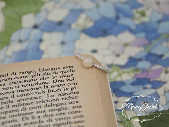 Anello opale, anello labradorite, anello agata blu, anello argento 925, fatto a mano, anelli preziosi, made in Italy, cristalloterapia